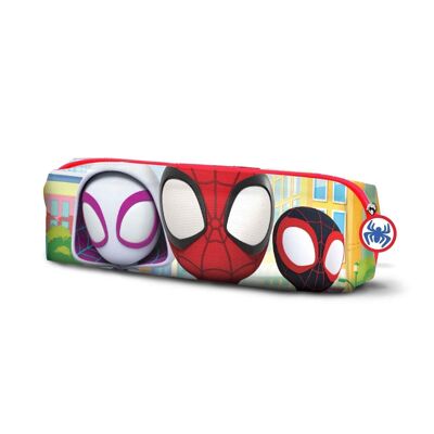 Marvel Spiderman Streets-Estuche Portatodo Cuadrado, Multicolor