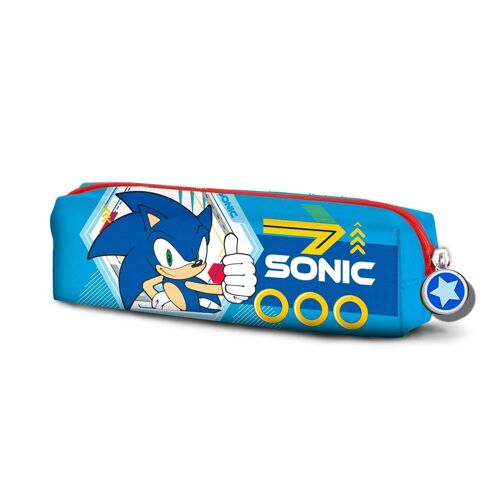Sega-Sonic OK-Estuche Portatodo Cuadrado, Azul