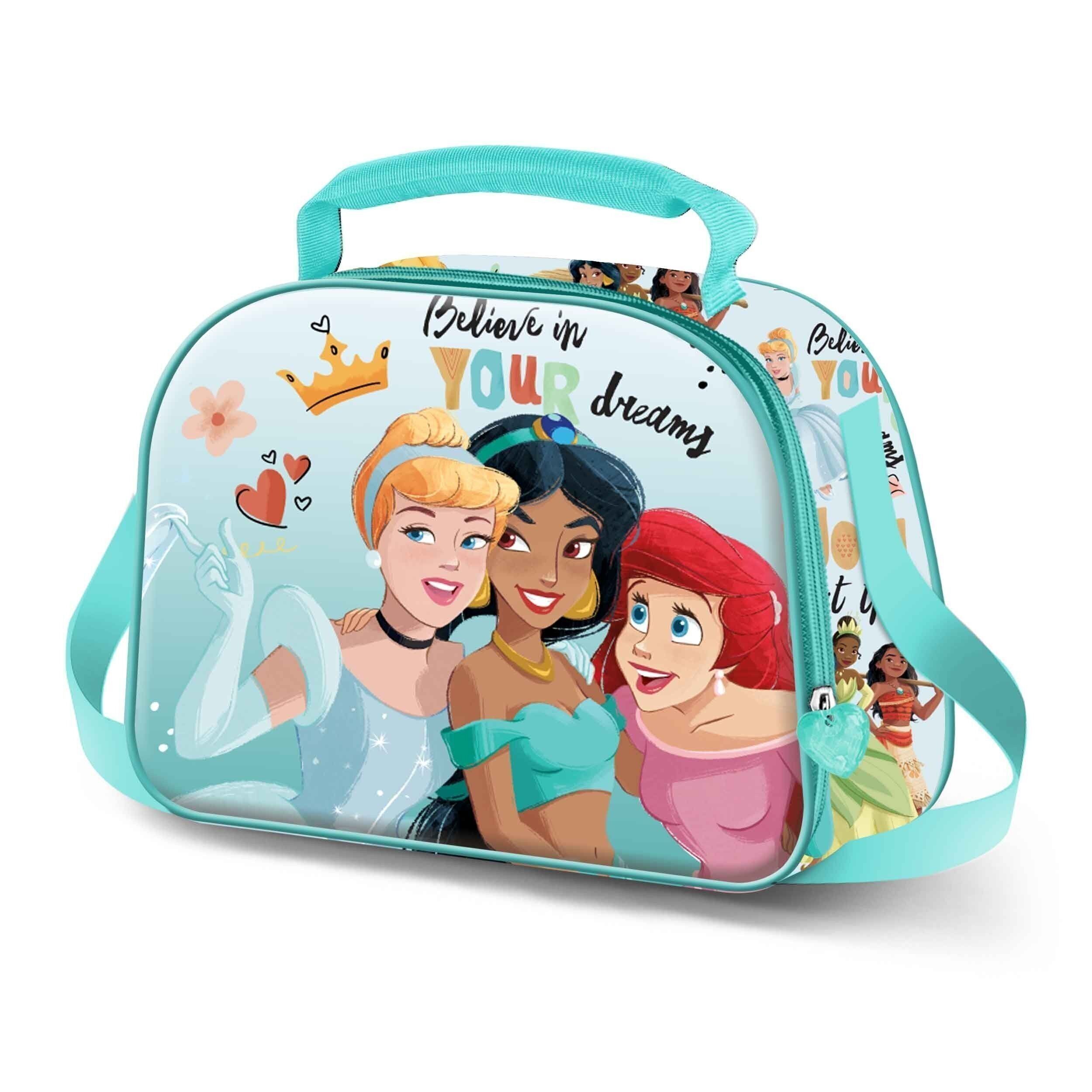 Borsa snack Disney Princess Dreams-3D, blu