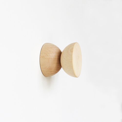 Geometric Beech Wood Wall Mounted Coat Hook / Knob