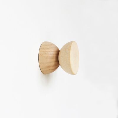 Appendiabiti / manopola da parete in legno di faggio geometrico