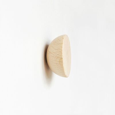 ø6cm - Round Beech Wood Wall Hook/Knob/Handle - Minimal Nordic Style Modern Wall Hook