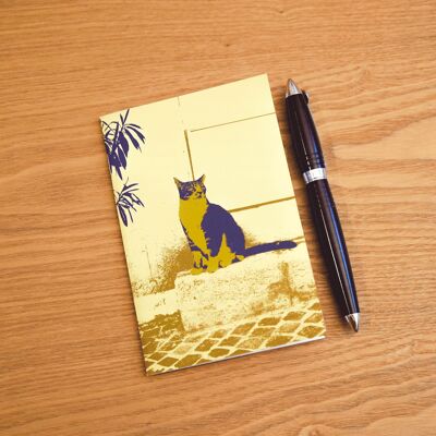 Cuaderno pequeño A6 Animales - El gato callejero - 64 páginas a rayas