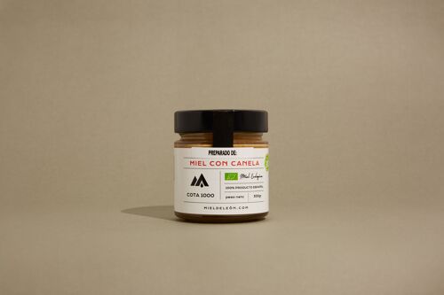 Crema de Miel con Canela Ecológico Bio 100% Natural | COTA 1000 | Envase 300gr