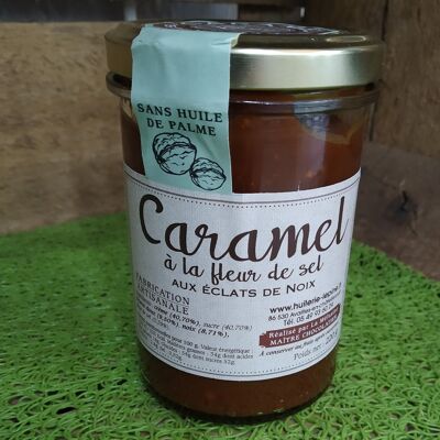 caramel à la fleur de sel aux éclats de noix