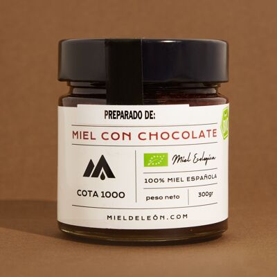 Crema de Miel con Chocolate. 100% Natural Ecológico Bio | COTA 1000 | Sin Gluten, Sin Lactosa