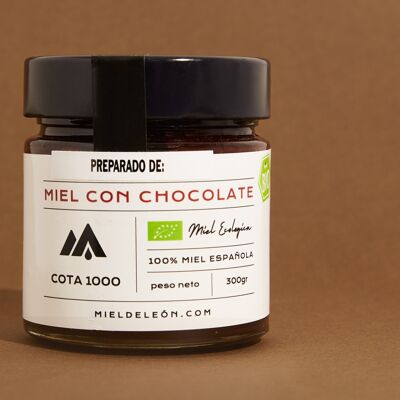Crema Di Miele Con Cioccolato. Bio biologico naturale al 100% | COTA 1000 | Senza glutine, senza lattosio