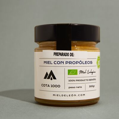 Honigcreme mit Propolis. 100 % natürliches Bio-Bio | COTA 1000 | Eigenproduktion Herkunft El Bierzo (Spanien)