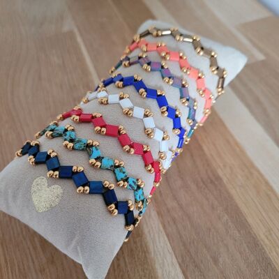 TILA - 8 bracelets - zig zag - Bijoux - femme - Multicouleurs - cadeaux - Fête des grands-mères