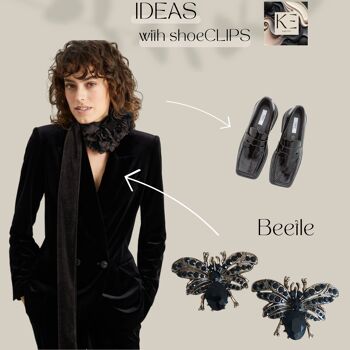 Mode/Clips et accessoires de mode Beetle Noir (la paire) 8
