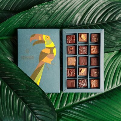 Caja de 15 caramelos de chocolate ecológicos