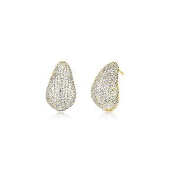 Orecchini Goccia Oversize Pavé de Zircons 1