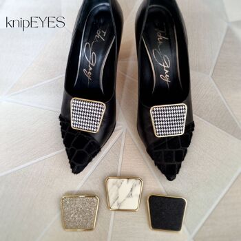 Accessoires Pinces à Chaussures & Pinces Mode Noir & Blanc (par paire) 2