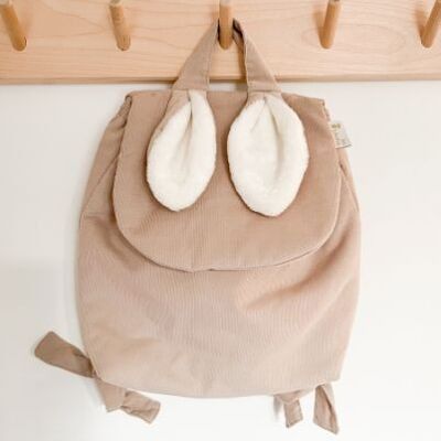 Rabbit backpack in mocha velvet