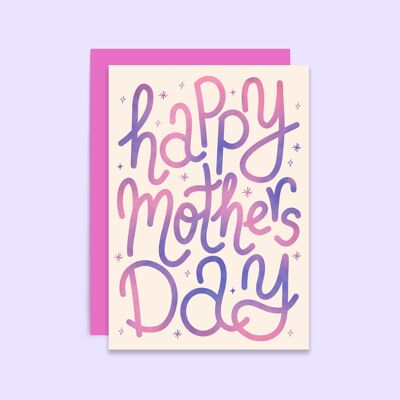 Glückliche Muttertagskarte | Typografie