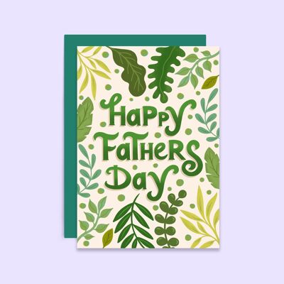 Tarjeta del feliz día del padre | Botánico | planta papá