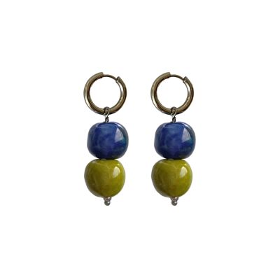 Greta lightweight ceramic hoop earrings in various summer colors