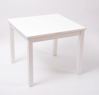 Ensemble Table et 2 Chaises Enfant 4-7 ans - Bois massif - Blanc 5