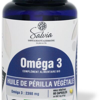 Aceite de Perilla Omega 3 - 60 cápsulas - Orgánico - Vegano