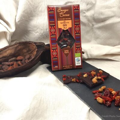 RAW chocolate bar 75% Super Fruits, 70g