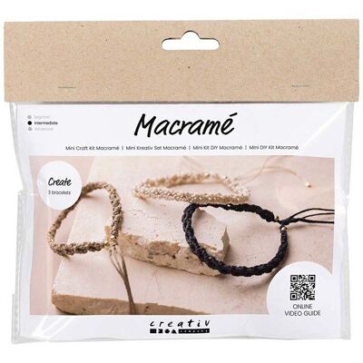 DIY jewelry kit - Macrame bracelets - 3 pcs
