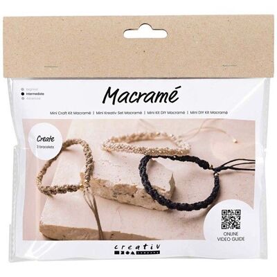 Kit gioielli fai da te - Braccialetti Macrame - 3 pz