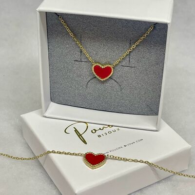 Coffret Heart en Coeur (Bracelet + Collier)