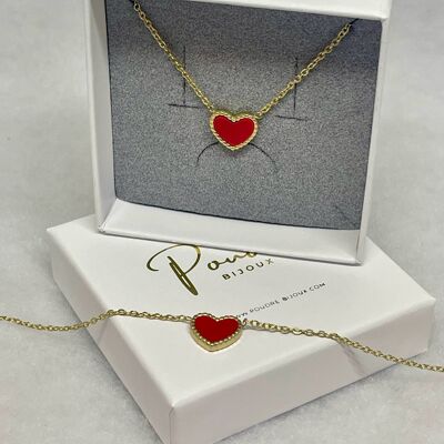 Heart en Coeur Geschenkset (Armband + Halskette)