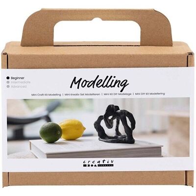 DIY modeling kit - Self-hardening clay - Sculpture - Black