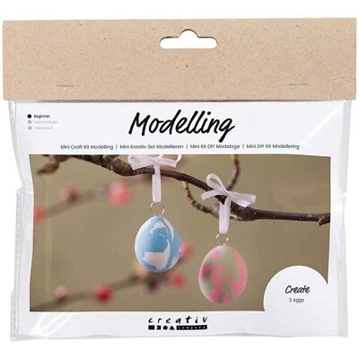 DIY modeling kit - Marbled eggs - 2 pcs