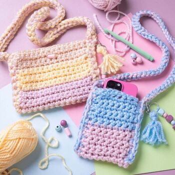 Kit DIY crochet enfant - J'apprends à crocheter un sac - 2 pcs 2