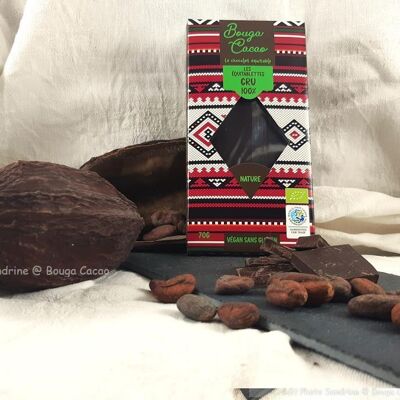 Barra de chocolate CRUDO 100% natural, 70g
