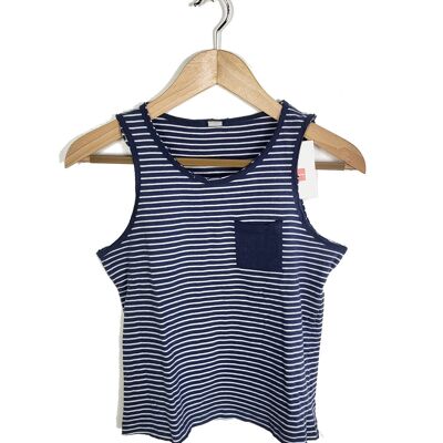 Kids clothing - Tank tops with striped pattern and chest pocket