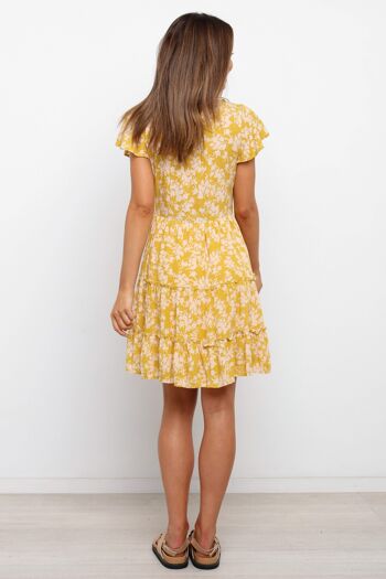 Robe plissée Jaune et blanc.-YYX_156510_YELLOW 5