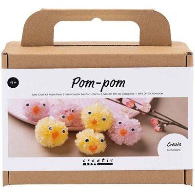 DIY Easter kit for children - Pom-pom chick - 6 pcs