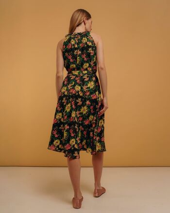 Robe midi dos nu à imprimé fleuri 6