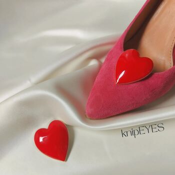 Accessoires Shoeclips & Fashionclips rouge LOVE - HEARTS (par paire) 6