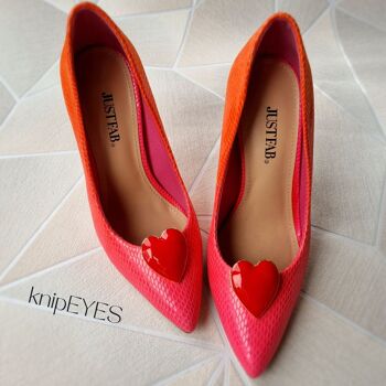 Accessoires Shoeclips & Fashionclips rouge LOVE - HEARTS (par paire) 4