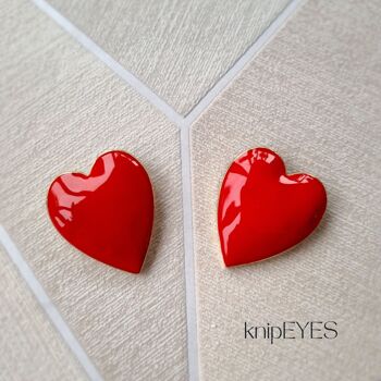 Accessoires Shoeclips & Fashionclips rouge LOVE - HEARTS (par paire) 3