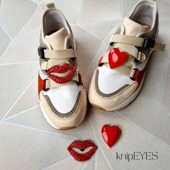 Accessoires Shoeclips & Fashionclips rouge LOVE - HEARTS (par paire) 5
