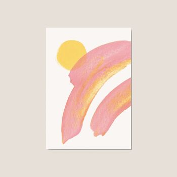 Carte postale Arc-en-ciel Rose - Illustration / Peinture /Abstrait 3