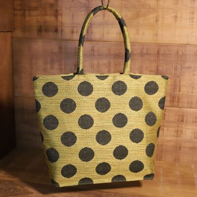 Mira large tote bag in sustainable Pois fabric