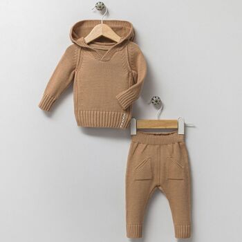Un paquet de quatre tailles, ensemble tricoté unisexe minimaliste en coton confortable et élégant 6