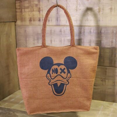 Large Rust Mickey Tote Bag