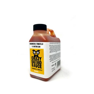 Crazy Bastard Hot Sauce - Habanero & Tomatillo 1000ml