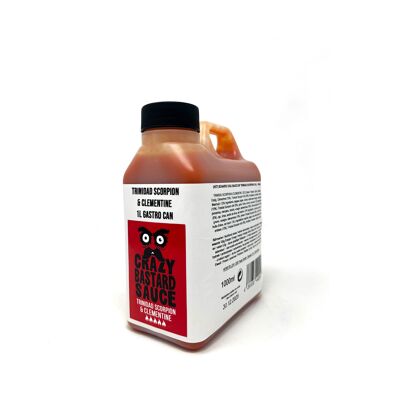 Salsa piccante Crazy Bastard - Trinidad Scorpion e Clementine 1000 ml