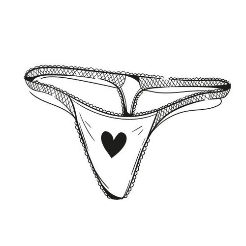 Tatouage temporaire Sioou -String coeur x5