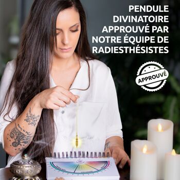 Pack Pendule Divinatoire de Radiesthésie x2 Goutte d'Eau Doré & Pendule Égyptien ISIS (Géobiologie, Soin, Reiki, Divination, Radionique...) 6