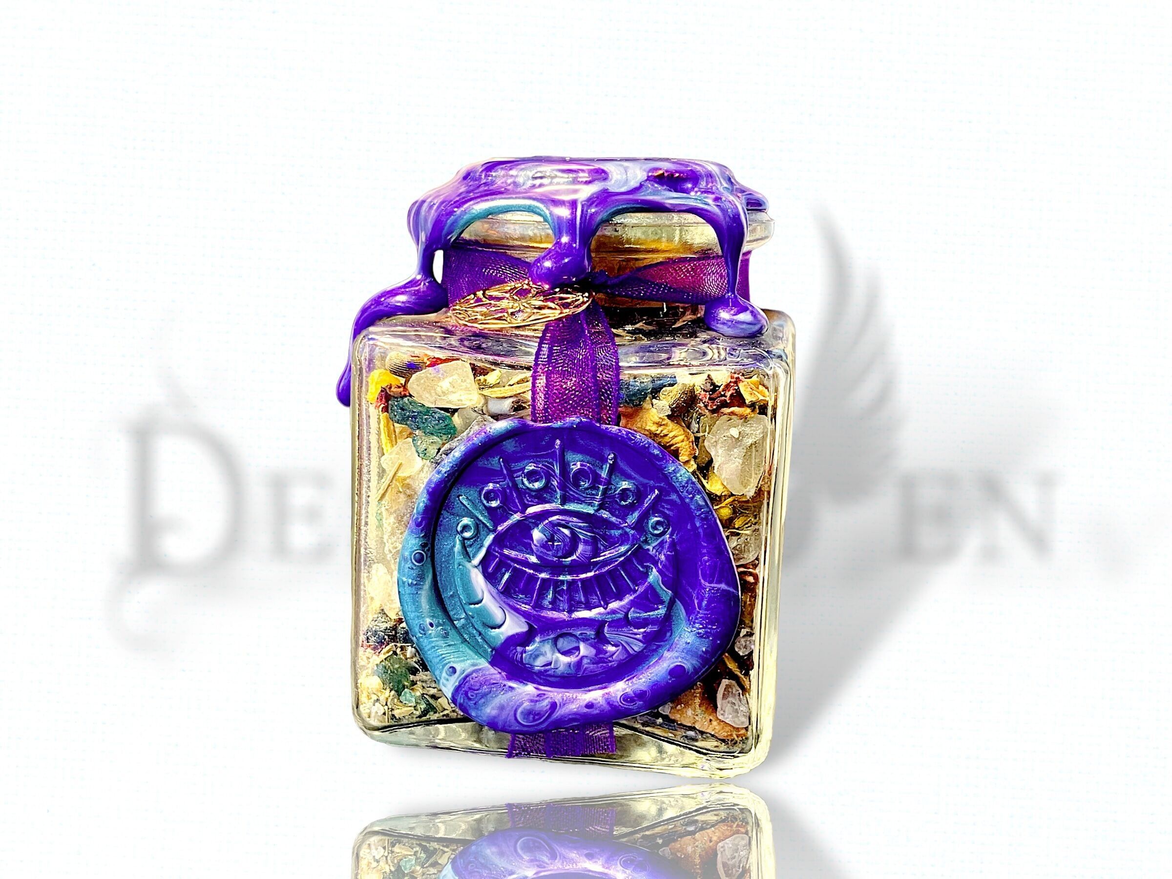 Encens rituel resine sorciere format bouteille luxe wicca magie verte