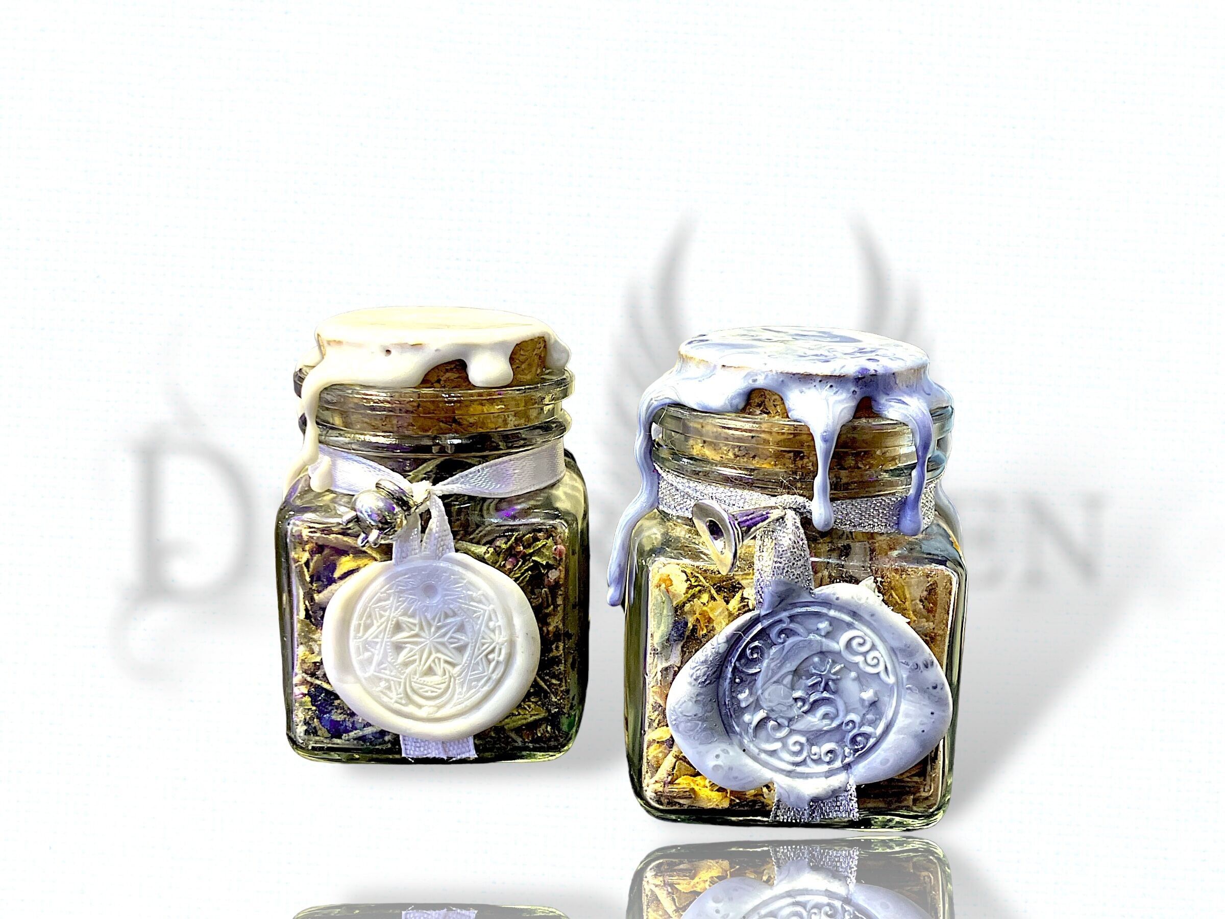 Encens rituel resine sorciere format bouteille luxe wicca magie verte